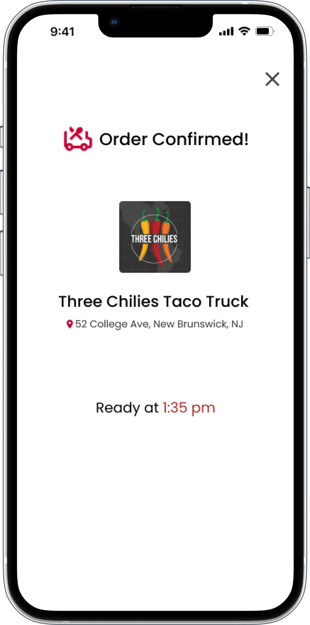 Order confirmed