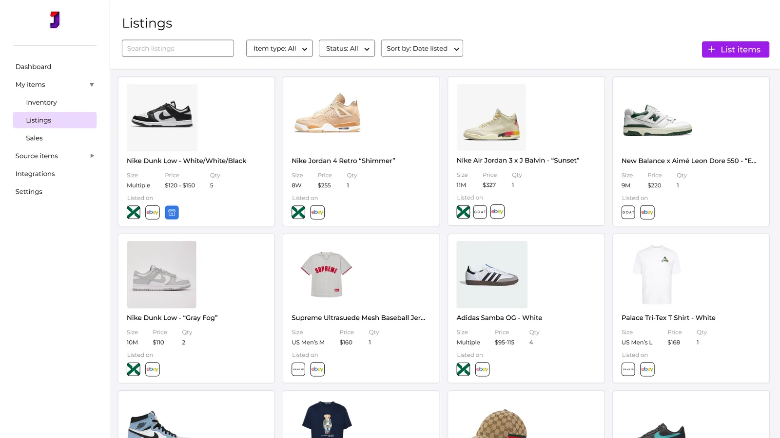 Juiced listings manager