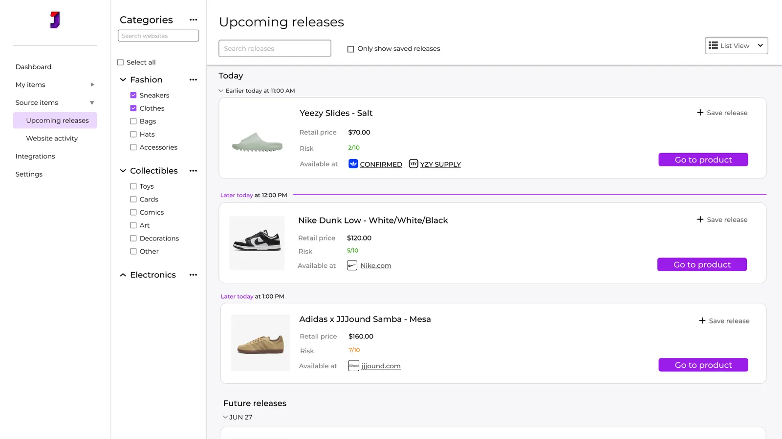Juiced releases calendar